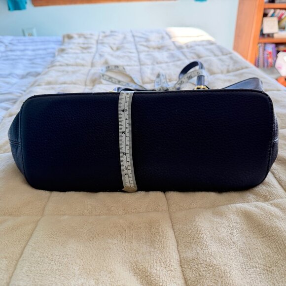 Anne Klein Navy Blue Textured Bag - 10" x 12" - Picture 8 of 10